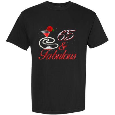 65 And Fabulous 65th Birthday 65 Years Old Bday Garment-Dyed Heavyweight T-Shirt