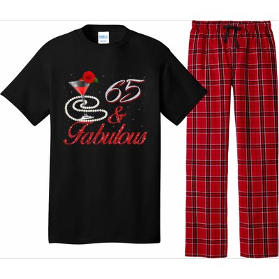 65 And Fabulous 65th Birthday 65 Years Old Bday Pajama Set