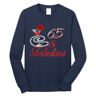 65 And Fabulous 65th Birthday 65 Years Old Bday Long Sleeve Shirt