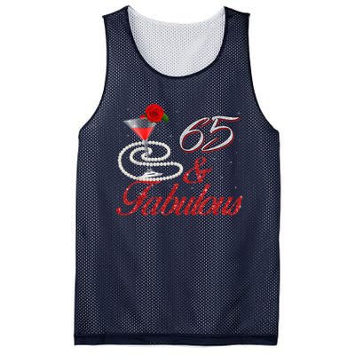 65 And Fabulous 65th Birthday 65 Years Old Bday Mesh Reversible Basketball Jersey Tank