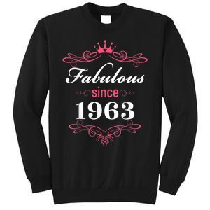 60 and Fabulous Since 1963 60th Birthday WoM.e.n Sweatshirt