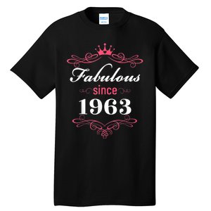 60 and Fabulous Since 1963 60th Birthday WoM.e.n Tall T-Shirt