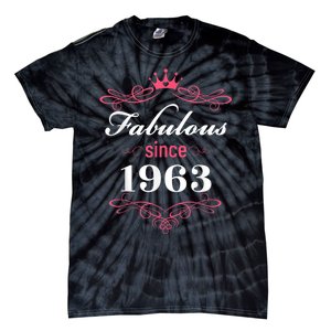 60 and Fabulous Since 1963 60th Birthday WoM.e.n Tie-Dye T-Shirt