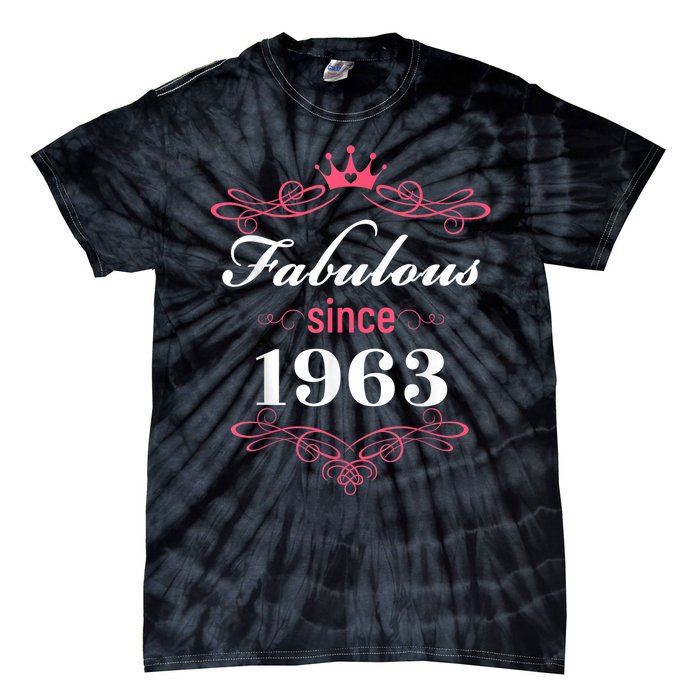 60 and Fabulous Since 1963 60th Birthday WoM.e.n Tie-Dye T-Shirt