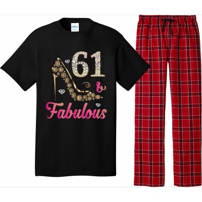 61 And Fabulous Funny 61st Birthday Cute Gift Beautiful Fun Pajama Set