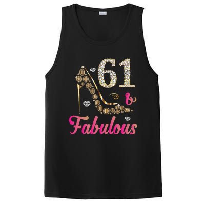 61 And Fabulous Funny 61st Birthday Cute Gift Beautiful Fun PosiCharge Competitor Tank