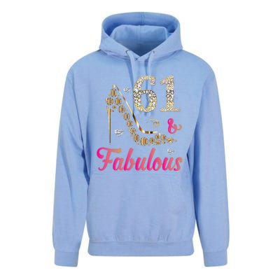 61 And Fabulous Funny 61st Birthday Cute Gift Beautiful Fun Unisex Surf Hoodie