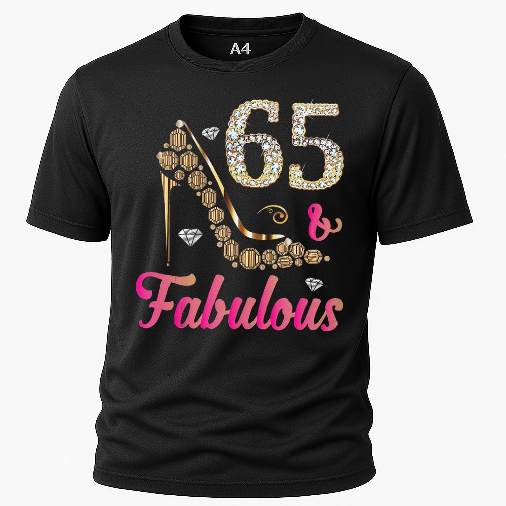 65 And Fabulous Funny 65th Birthday Cute Gift Beautiful Fun Tank Top Cooling Performance Crew T-Shirt