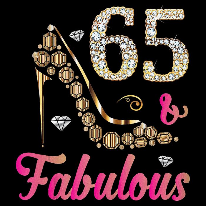 65 And Fabulous Funny 65th Birthday Cute Gift Beautiful Fun Tank Top Cooling Performance Crew T-Shirt