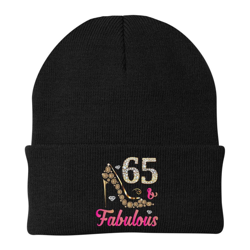 65 And Fabulous Funny 65th Birthday Cute Gift Beautiful Fun Tank Top Beanie