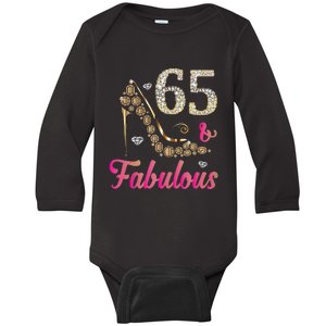 65 And Fabulous Funny 65th Birthday Cute Gift Beautiful Fun Tank Top Baby Long Sleeve Bodysuit