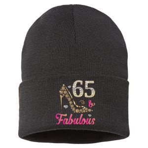 65 And Fabulous Funny 65th Birthday Cute Gift Beautiful Fun Tank Top Sustainable Knit Beanie