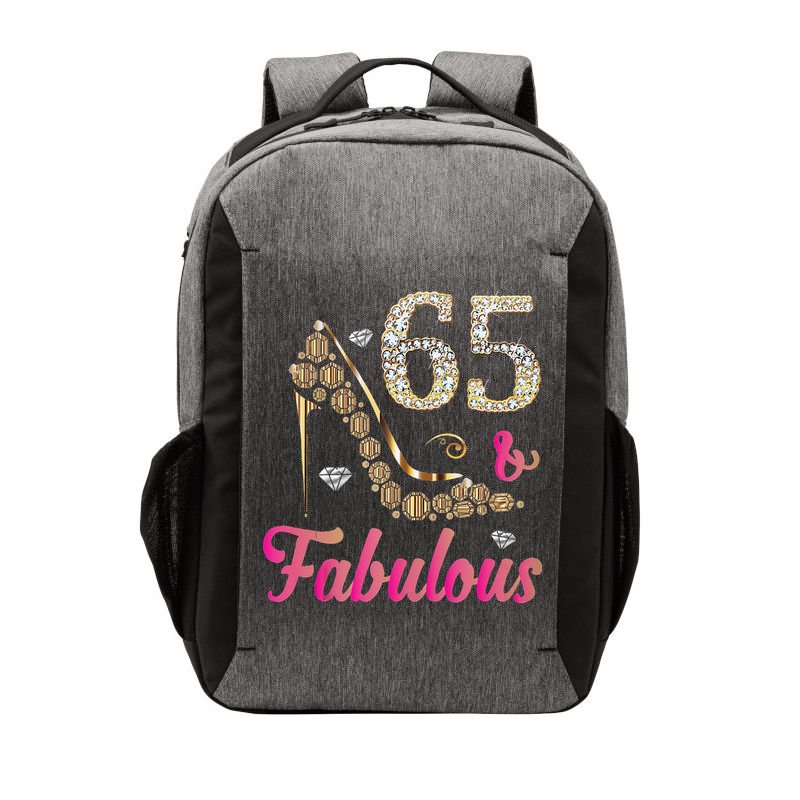 65 And Fabulous Funny 65th Birthday Cute Gift Beautiful Fun Tank Top Vector Backpack