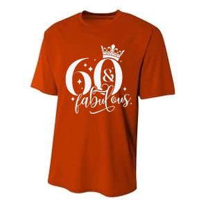 60 And Fabulous 60 Year Old 1963 Crown 60th Birthday Performance Sprint T-Shirt