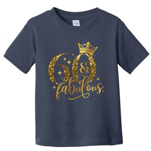 60 And Fabulous 60 Year Old Crown 1963 60th Birthday Toddler T-Shirt