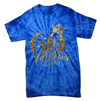 60 And Fabulous 60 Year Old Crown 1963 60th Birthday Tie-Dye T-Shirt