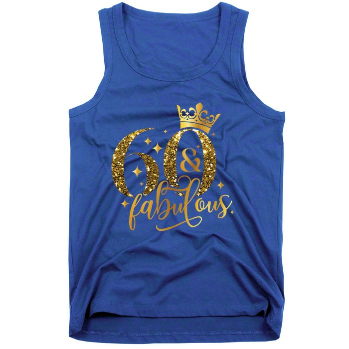 60 And Fabulous 60 Year Old Crown 1963 60th Birthday Tank Top