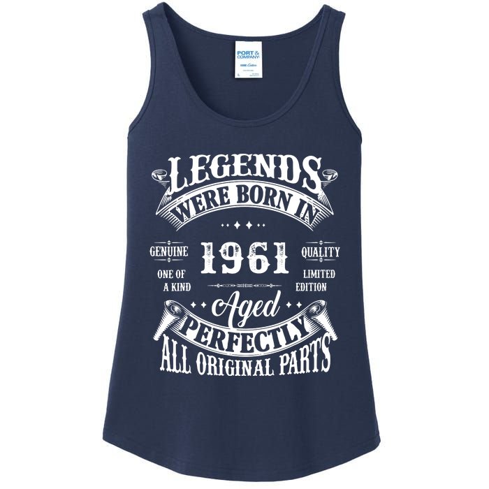 61 Birthday 1961 Gift Vintage 61 Birthday Ladies Essential Tank