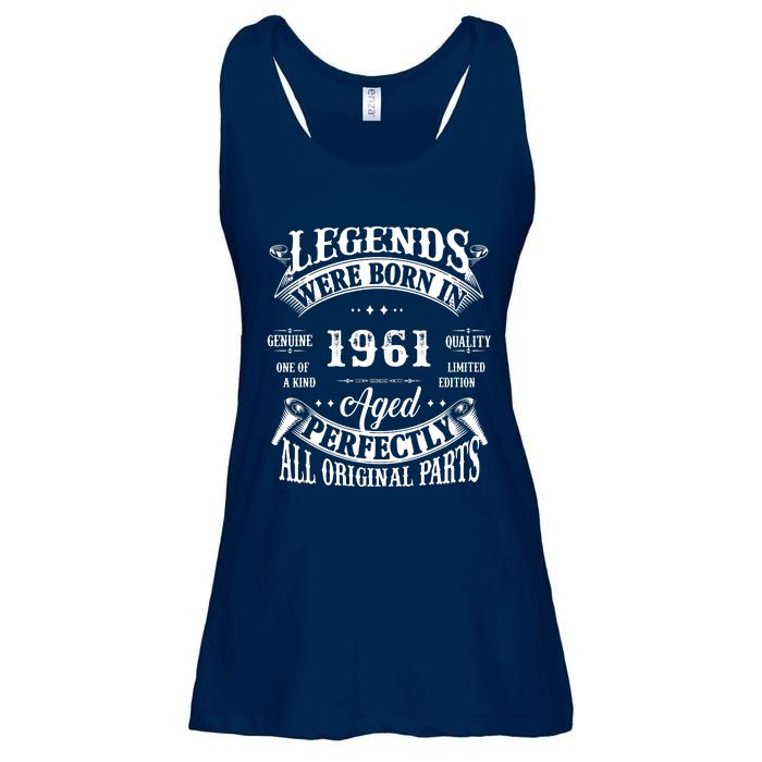 61 Birthday 1961 Gift Vintage 61 Birthday Ladies Essential Flowy Tank