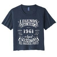 61 Birthday 1961 Gift Vintage 61 Birthday Women's Crop Top Tee