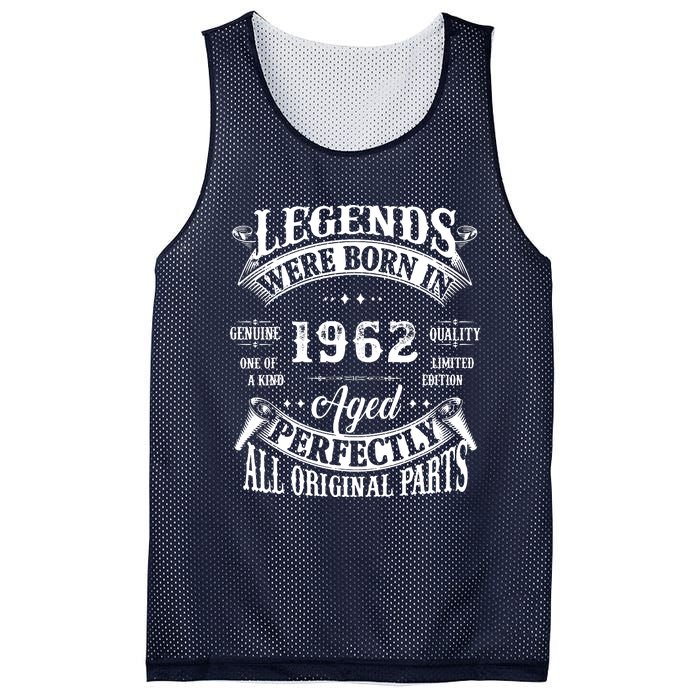 60 Birthday 1962 Gift Vintage 60 Birthday Mesh Reversible Basketball Jersey Tank