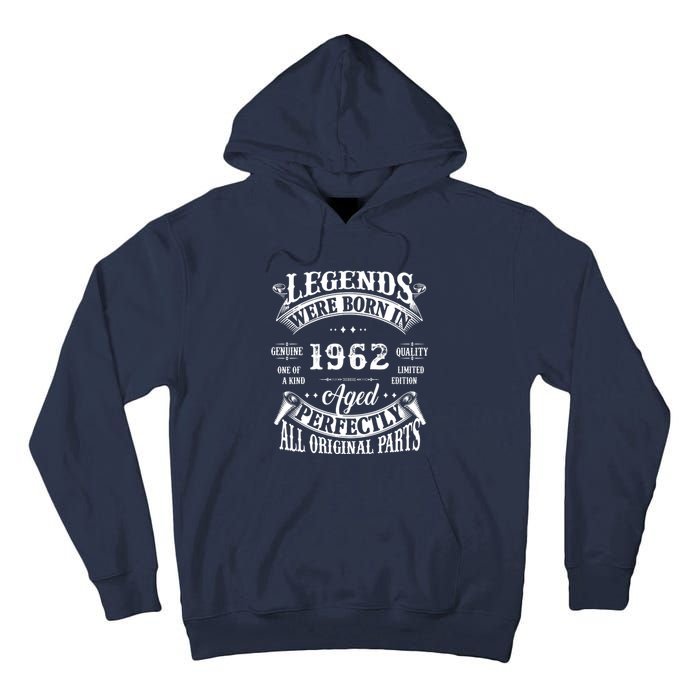 60 Birthday 1962 Gift Vintage 60 Birthday Tall Hoodie