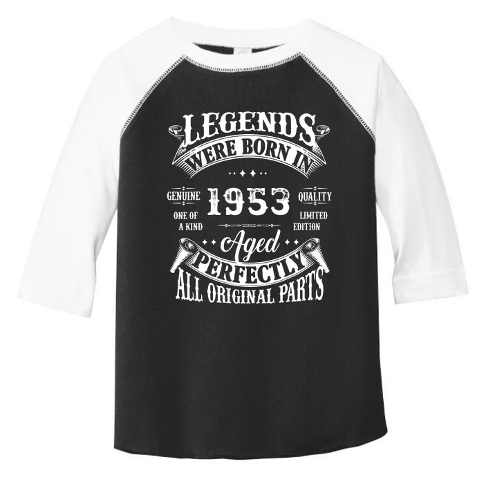 69 Birthday 1953 Gift Vintage 69 Birthday Toddler Fine Jersey T-Shirt