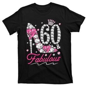 60th Birthday 60 & Fabulous Pink 60 Years Old Diamond Shoes T-Shirt