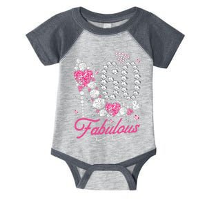 60th Birthday 60 & Fabulous Pink 60 Years Old Diamond Shoes Infant Baby Jersey Bodysuit