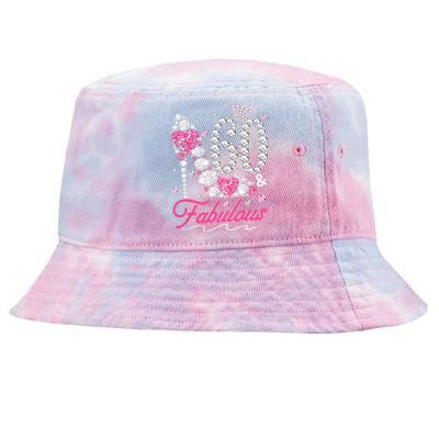 60th Birthday 60 & Fabulous Pink 60 Years Old Diamond Shoes Tie-Dyed Bucket Hat