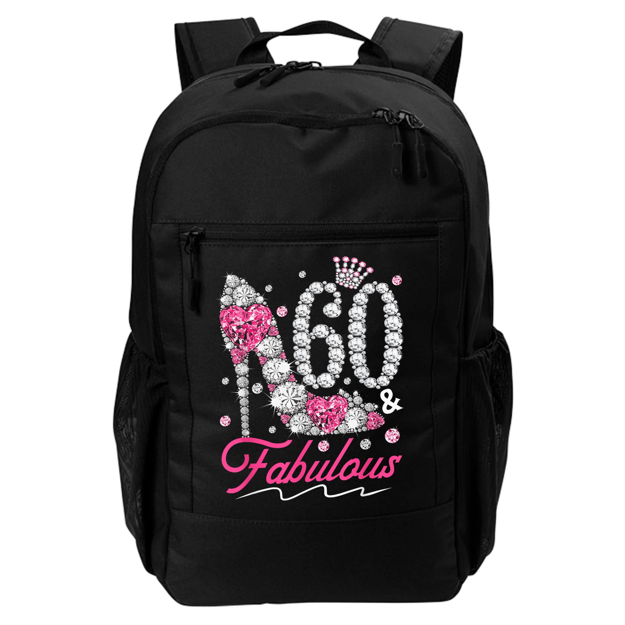 60th Birthday 60 & Fabulous Pink 60 Years Old Diamond Shoes Backpack