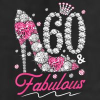 60th Birthday 60 & Fabulous Pink 60 Years Old Diamond Shoes Beanie