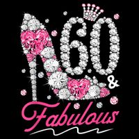 60th Birthday 60 & Fabulous Pink 60 Years Old Diamond Shoes Mug