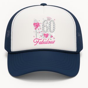 60th Birthday 60 & Fabulous Pink 60 Years Old Diamond Shoes Trucker Hat