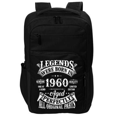 64th Birthday 64 Years Old Vintage Legends Born In 1960 Impact Tech Backpack