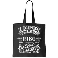 64th Birthday 64 Years Old Vintage Legends Born In 1960 Tote Bag