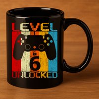 6th Birthday 11oz C Handle Ceramic Mug