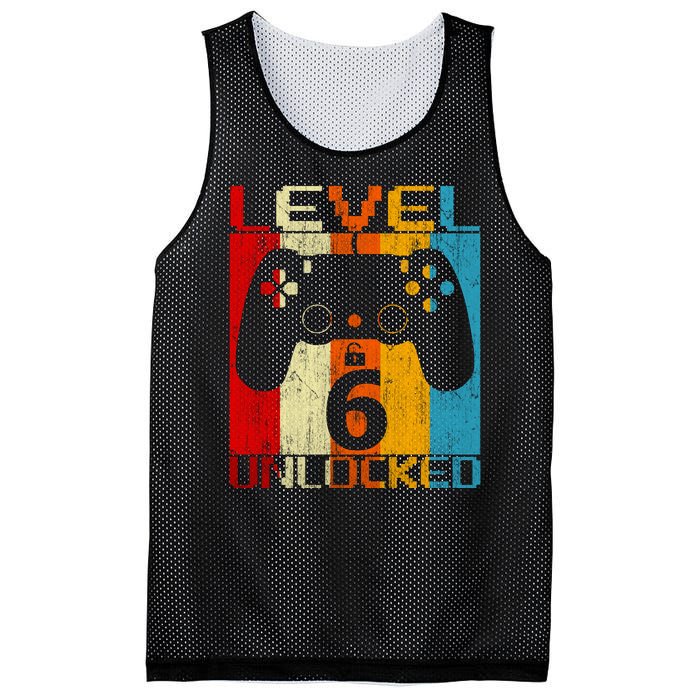 6th Birthday Mesh Reversible Basketball Jersey Tank