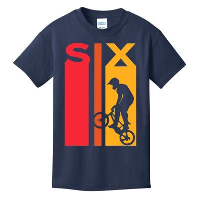 6th Birthday 6 Years Old Bmx Bike Lover Bday Funny Kids T-Shirt