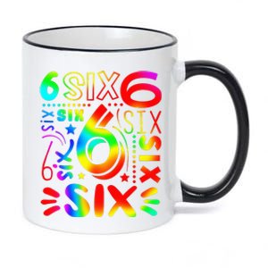 6th Birthday 6th Birthday funny Birthday 11oz Black Color Changing Mug