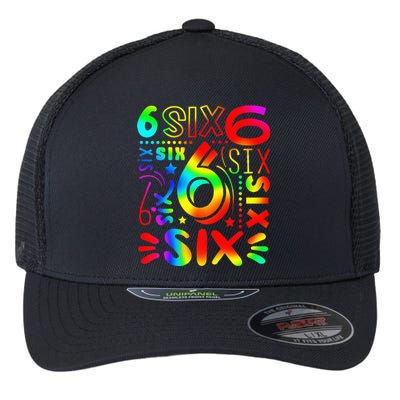 6th Birthday 6th Birthday funny Birthday Flexfit Unipanel Trucker Cap