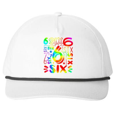 6th Birthday 6th Birthday funny Birthday Snapback Five-Panel Rope Hat