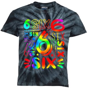 6th Birthday 6th Birthday funny Birthday Kids Tie-Dye T-Shirt