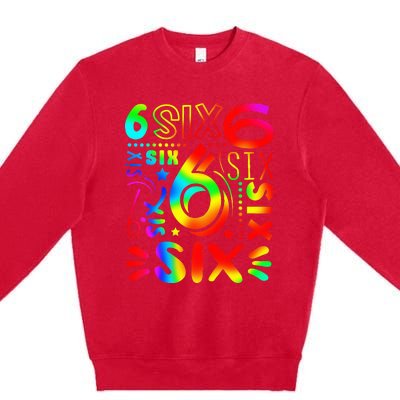 6th Birthday 6th Birthday funny Birthday Premium Crewneck Sweatshirt