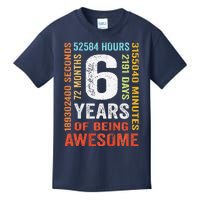 6th Birthday 6 Years Old Vintage Retro 72 Months Kids T-Shirt