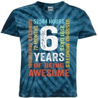 6th Birthday 6 Years Old Vintage Retro 72 Months Kids Tie-Dye T-Shirt