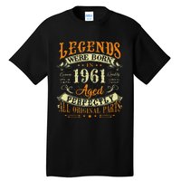 62th Birthday 62 Years Old Vintage Legends Born In 1961 Tall T-Shirt