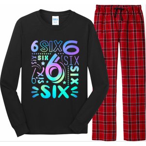 6th Birthday 6th Birthday Birthday Long Sleeve Pajama Set