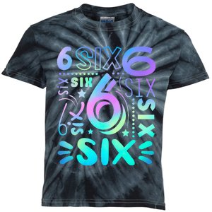 6th Birthday 6th Birthday Birthday Kids Tie-Dye T-Shirt