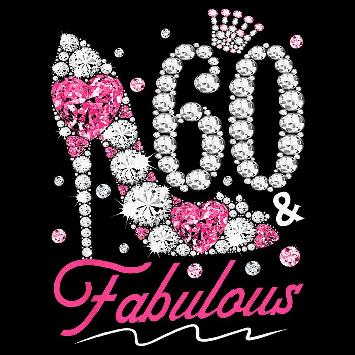 60th Birthday 60 & Fabulous Pink 60 Years Old Diamond Shoes Bucket Hat